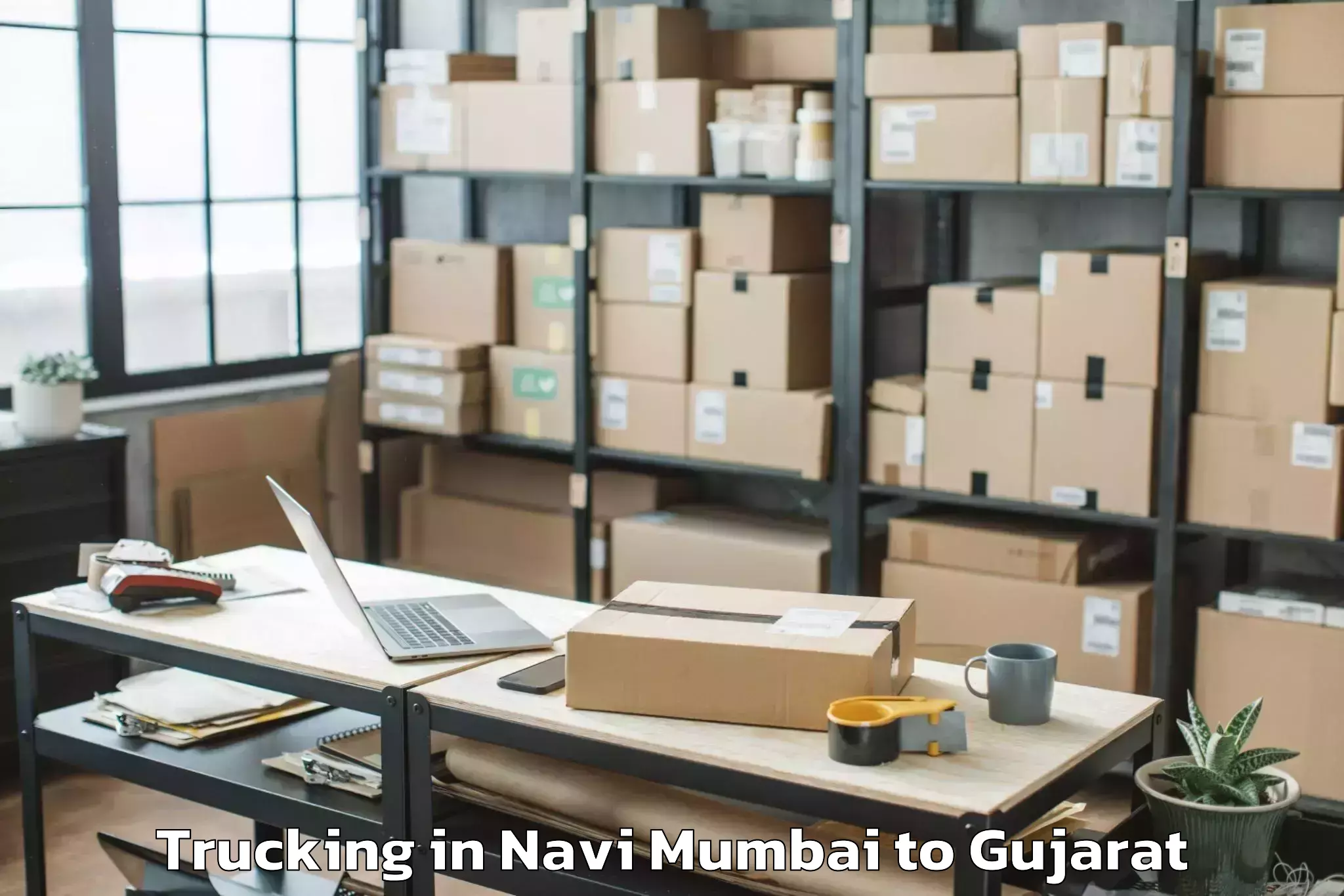 Efficient Navi Mumbai to Kalol Trucking